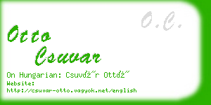 otto csuvar business card